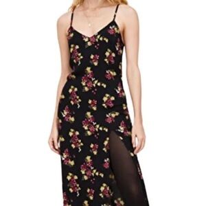 Reformation Floral Slip Midi Dress with Side Slit